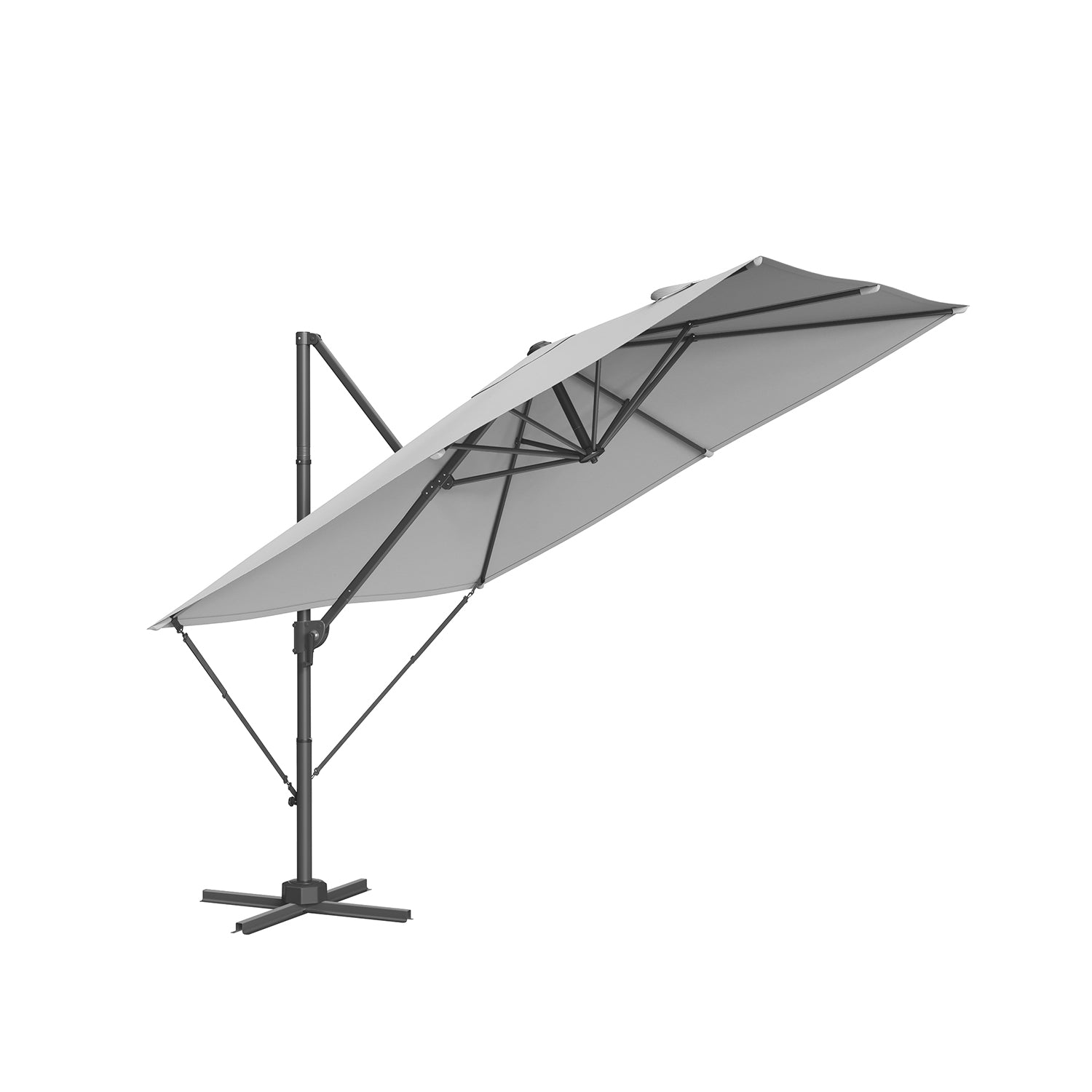Parasol Déporté 270 x 270 cm – Entièrement Réglable et Pivotant à 360°