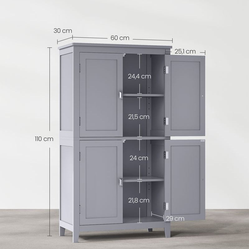 Badkamerkast met Boven - en Onderkast – Ruime Opbergruimte en Verstelbare Planken - De Vries Meubels