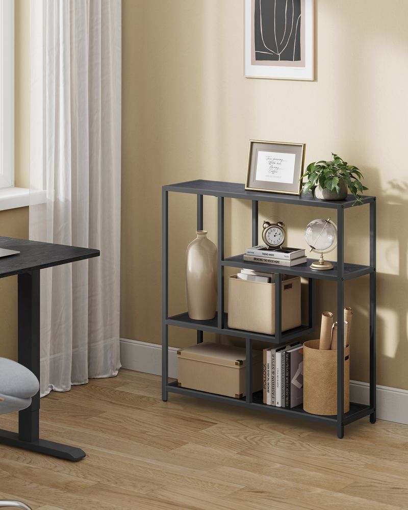 Compact vrijstaand boekenkast met 4 niveaus – modern en veelzijdig - De Vries Meubels