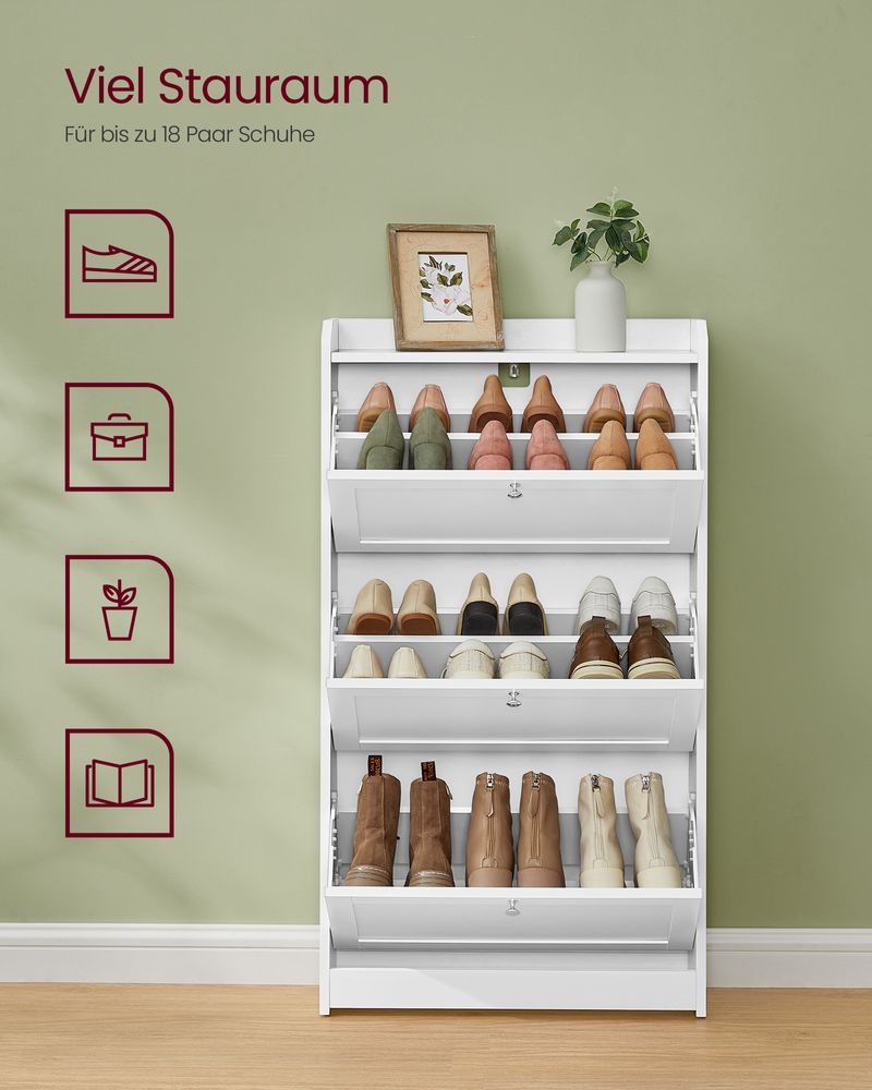 Compacte en stijlvolle schoenenkast met verstelbare indeling - De Vries Meubels