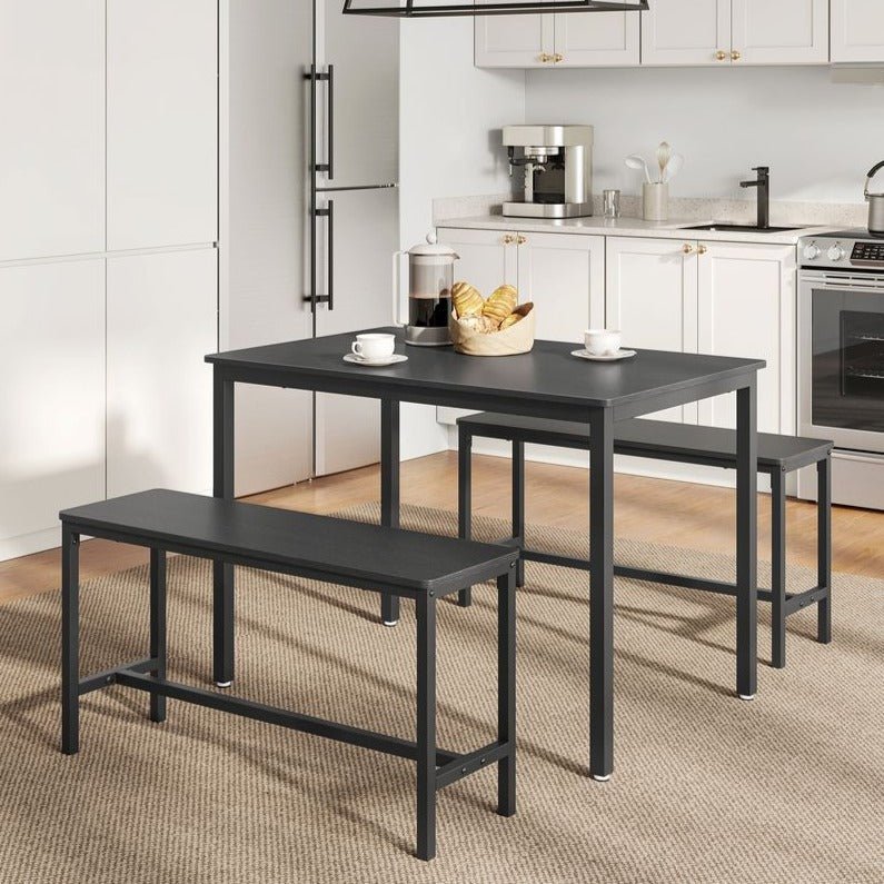 Eettafel Set - Eettafel met 2 Bankjes - Keukenset met 2 Eetstoelen - De Vries Meubels