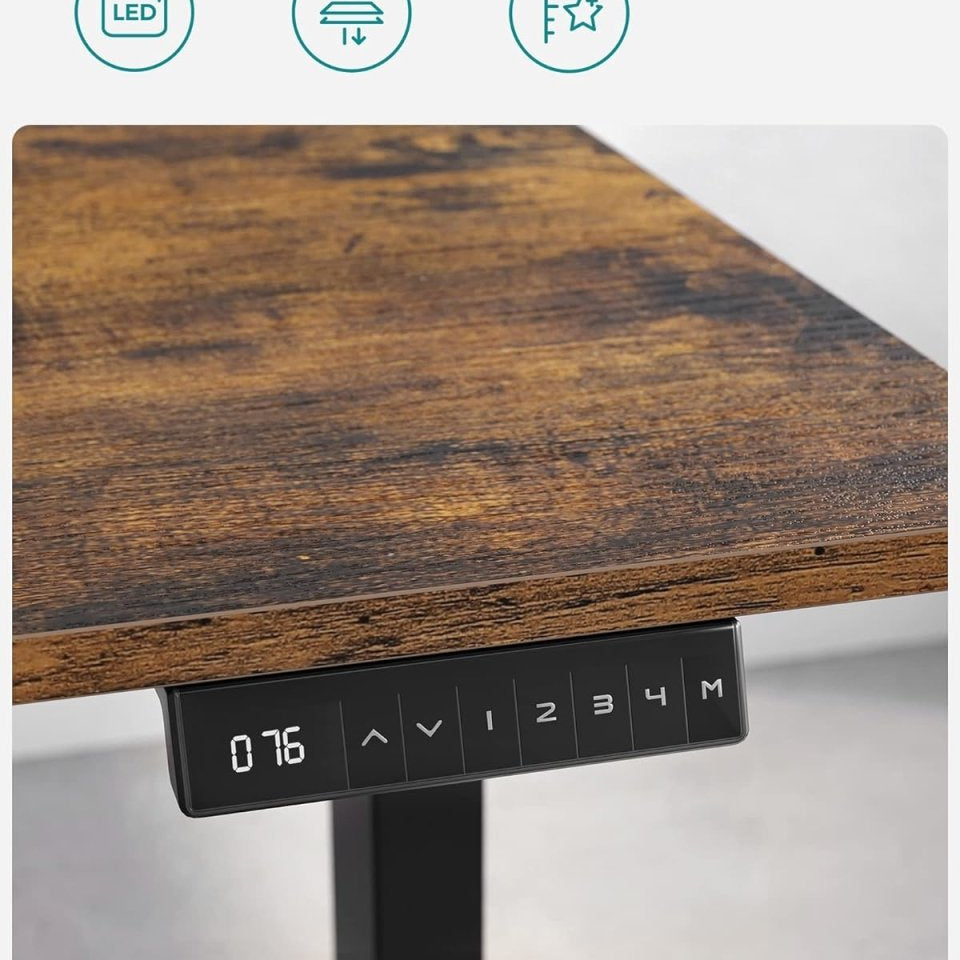 Elektrisch Sta Bureau - Verstelbaar in hoogte - Met Geheugenfunctie - 4 Geheugenstanden - De Vries Meubels