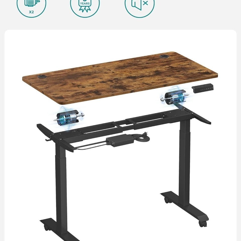 Elektrisch Sta Bureau - Verstelbaar in hoogte - Met Geheugenfunctie - 4 Geheugenstanden - De Vries Meubels