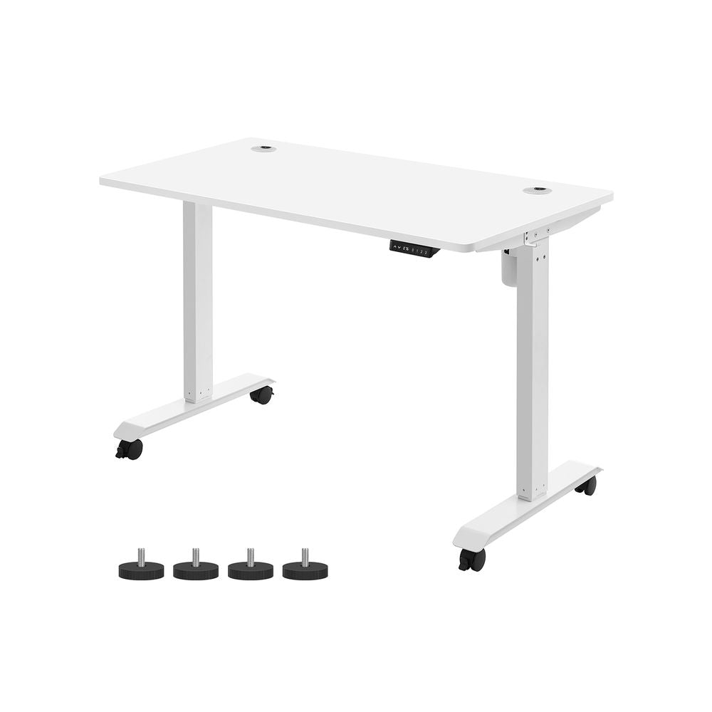 Elektrisch Verstelbaar Bureau - Sta Bureau - Met Wieltjes - Ergonomisch - De Vries Meubels