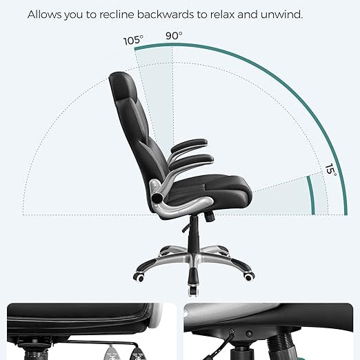 Ergonomische Directeur Stoel - Bureaustoel Leder - Belastbaar tot 150 kg - De Vries Meubels