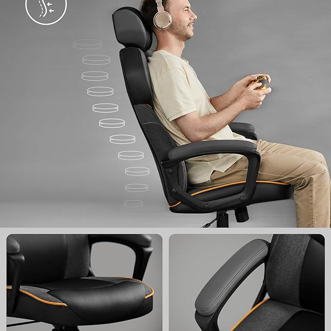 Ergonomische Gamingstoel - Bureaustoel - Computerstoel - Verstelbare Hoofdsteun - De Vries Meubels