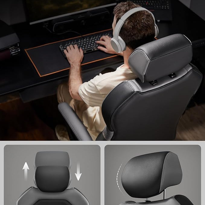 Ergonomische Gamingstoel - Bureaustoel - Computerstoel - Verstelbare Hoofdsteun - De Vries Meubels