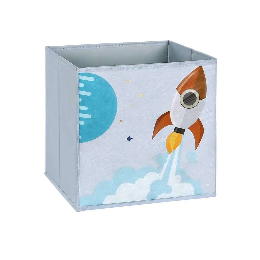 Kast voor Kinderkamer met 3 Planken en Stoffen Lades - De Vries Meubels