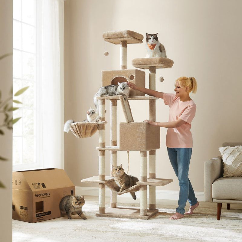 Krabpaal 206 cm - De Ultieme Speel - en Rustplek voor Jouw Kat - De Vries Meubels