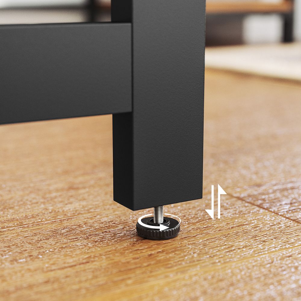 L - vormig Computerbureau met Verwijderbare Opbergplank – Ruimtebesparend Hoekbureau - De Vries Meubels