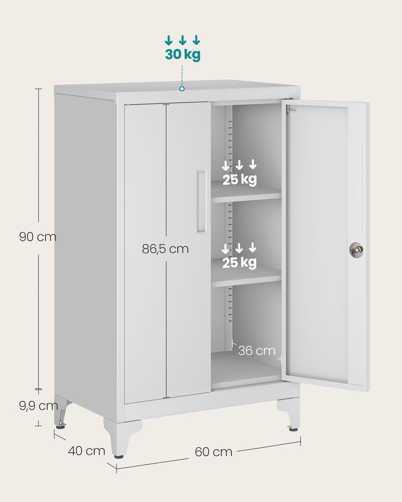 Multifunctionele opbergkast met verstelbare planken - Archiefkast - De Vries Meubels