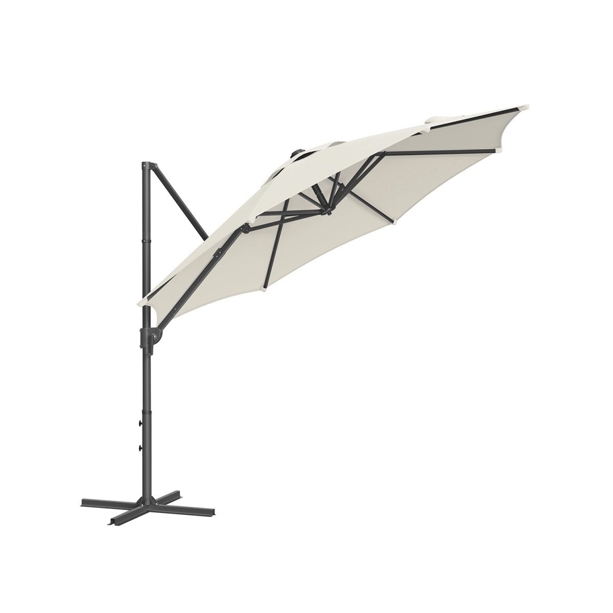 Parasol met Zwengel - UPF 50+ - 360° Draaibaar & Kantelbaar - Ø 300 cm - De Vries Meubels