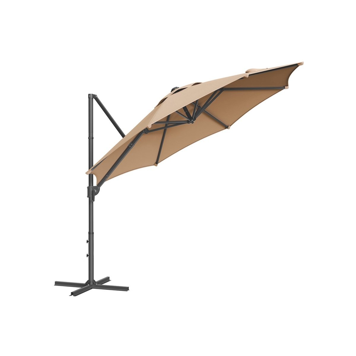 Parasol met Zwengel - UPF 50+ - 360° Draaibaar & Kantelbaar - Ø 300 cm - De Vries Meubels