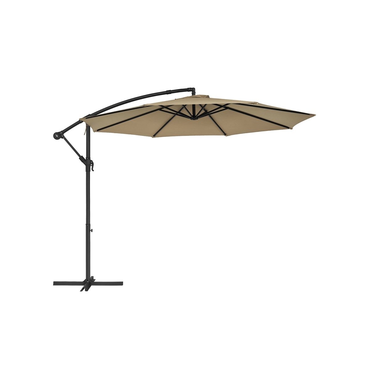 Parasol Ø 3 Meter - Tuinparasol met Handkurbel en UV - Bescherming - De Vries Meubels