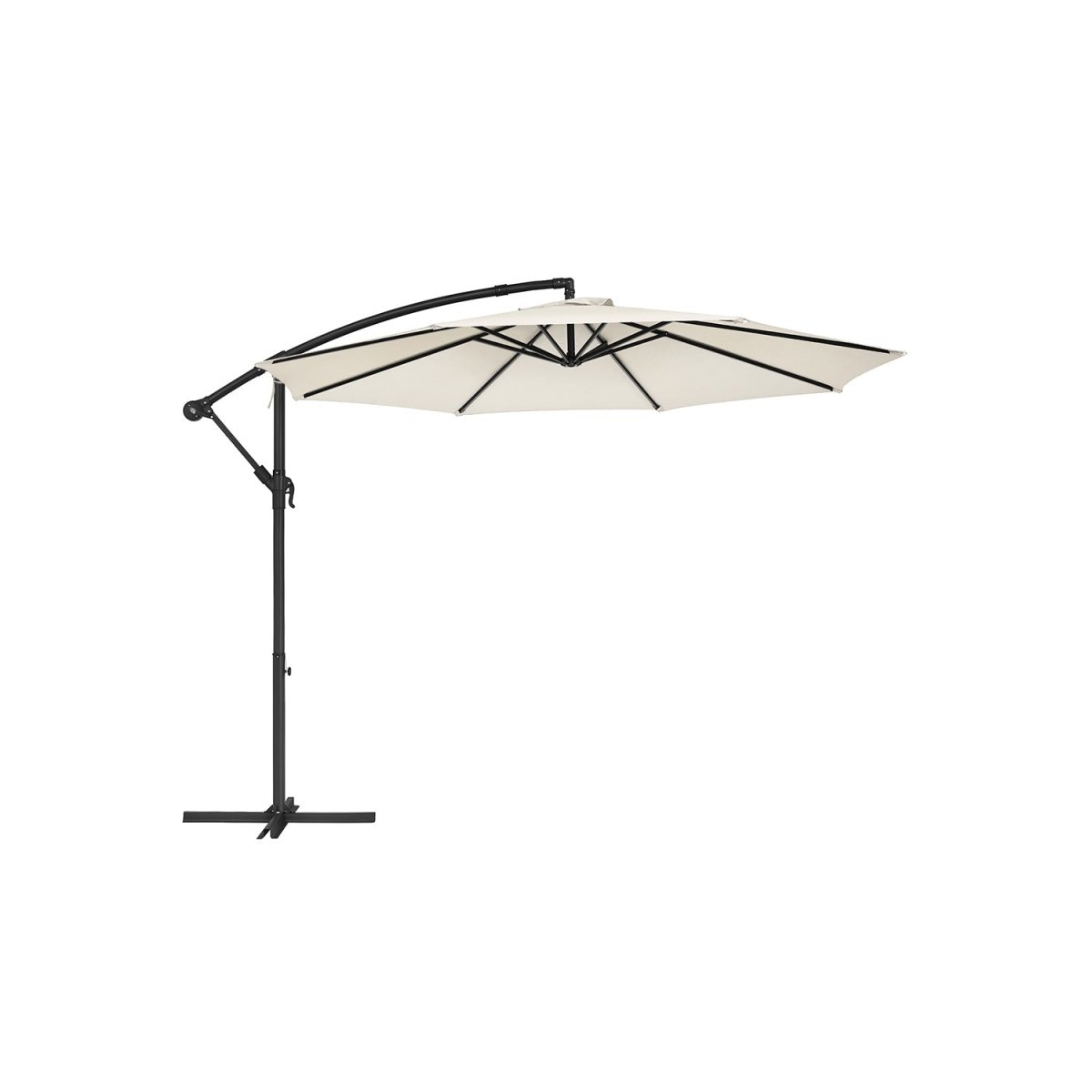 Parasol Ø 3 Meter - Tuinparasol met Handkurbel en UV - Bescherming - De Vries Meubels