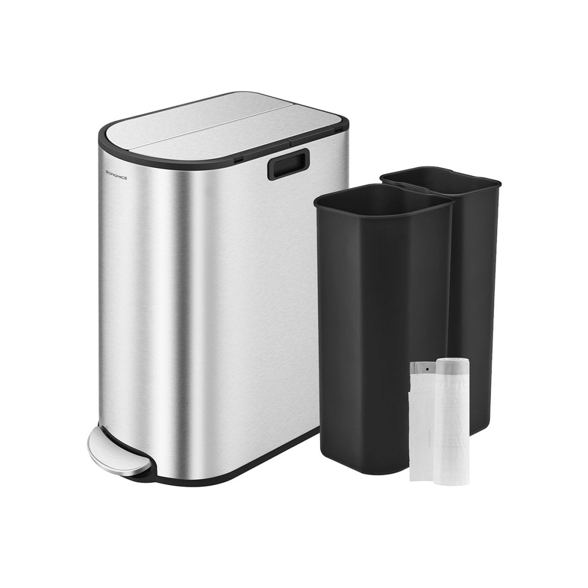 Pedaalemmer Met 2 Vakken 50L - Prullenbak - De Vries Meubels