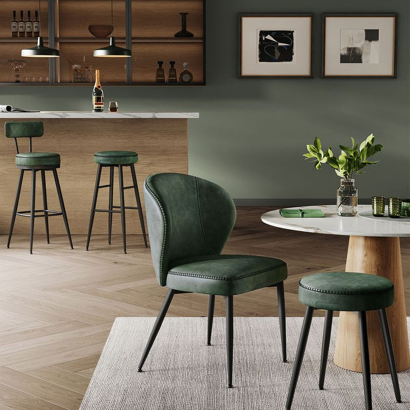 Set van 2 Barkrukken - 360° Draaibaar - Kunstleer - Industrieel Design - De Vries Meubels