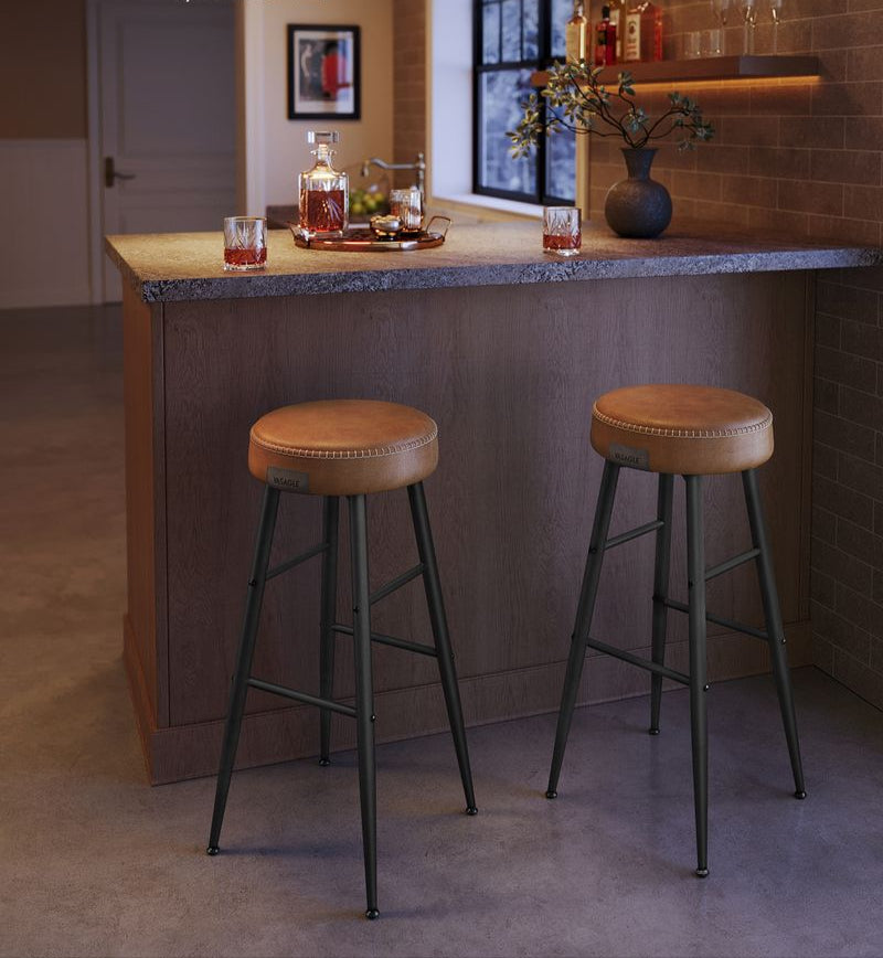 Set van 2 Barkrukken - Luxe Keukenstoelen - Verstelbare Poten - De Vries Meubels