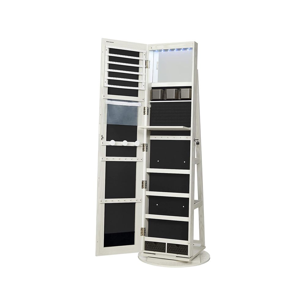 Sieradenkast met Spiegel - 360º Draaibaar - met Slot - De Vries Meubels