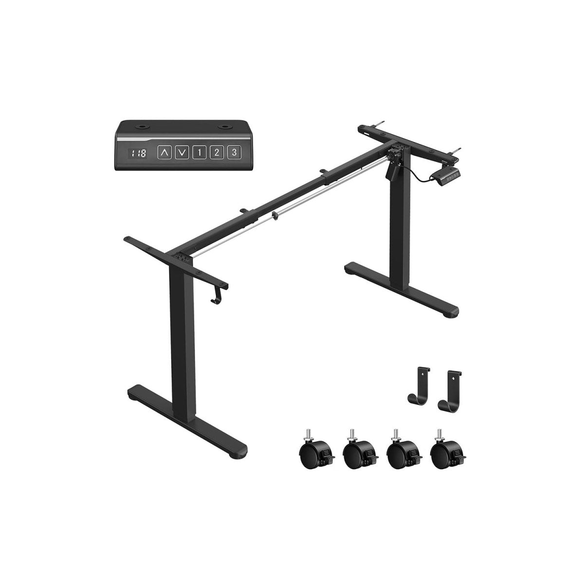 Verstelbaar Elektrisch Bureau Onderstel - In Hoogte Aanpasbaar Bureauframe met Geheugenfunctie - De Vries Meubels