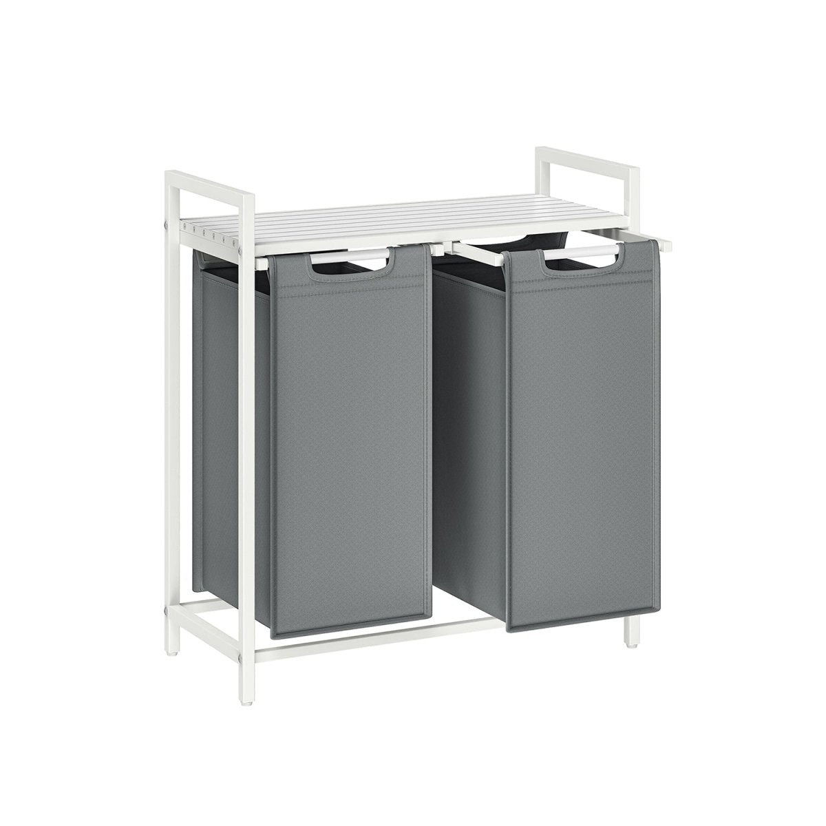 Wasmand - Mand met 2 Vakken - 2 Afneembare Zakken - De Vries Meubels