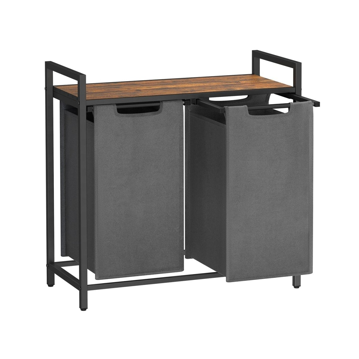 Wasmand - Mand met 2 Vakken - 2 Afneembare Zakken - De Vries Meubels