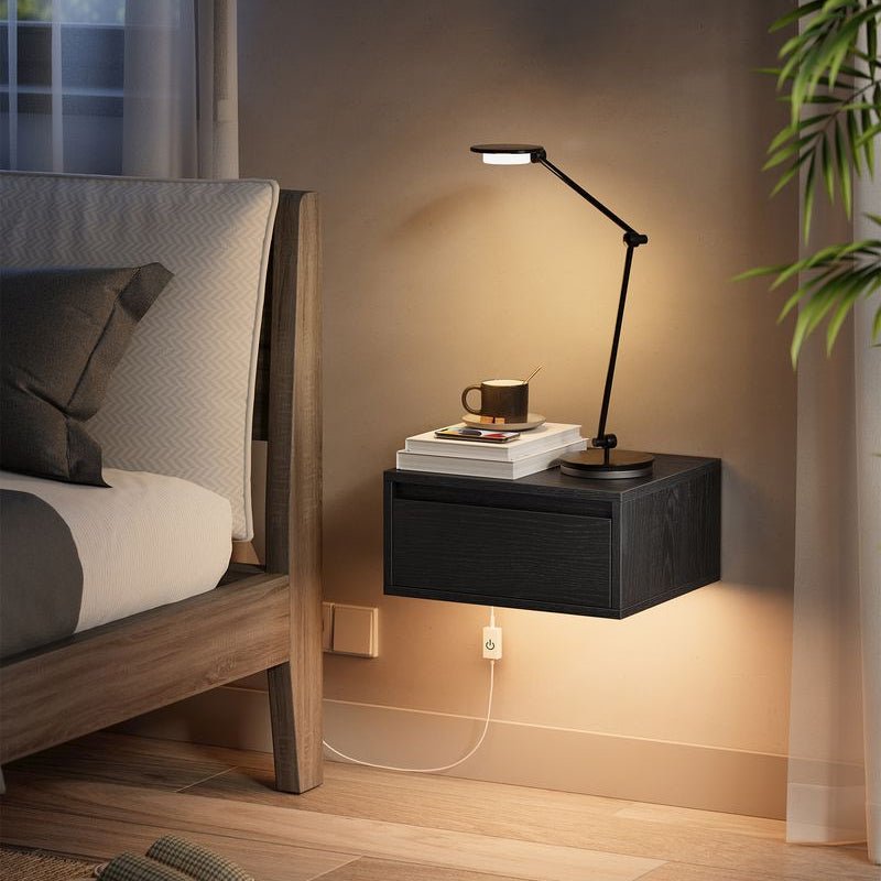 Zwevend Nachtkastje met LED - verlichting - Minimalistisch en Praktisch - De Vries Meubels