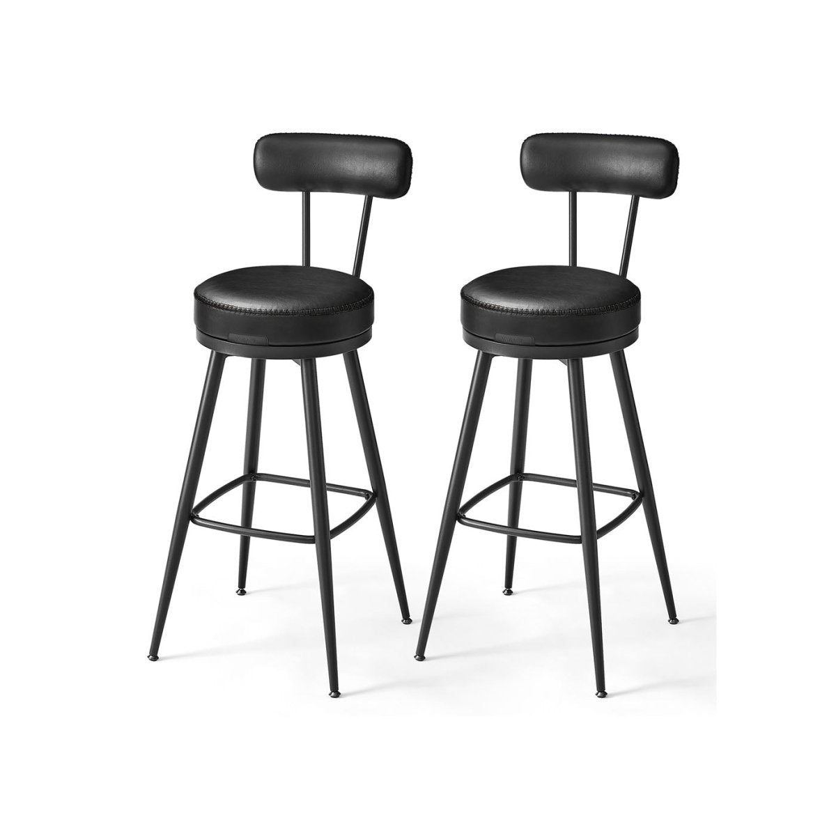 Set van 2 Barkrukken - 360° Draaibaar - Kunstleer - Industrieel Design - De Vries Meubels